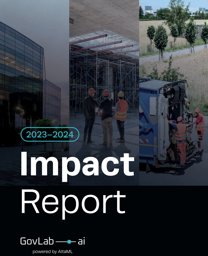 Cover of the 2023–2024 GovLab Impact Report