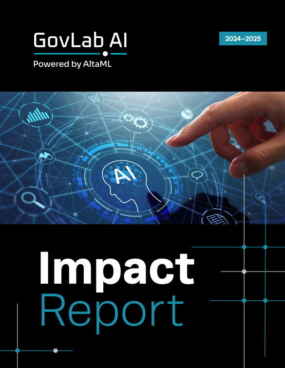 Cover of the 2024–2025 GovLab Impact Report