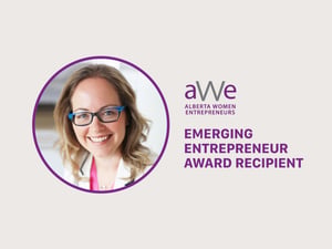 Nicole Janssen receives an Alberta Women Entrepreneurs award