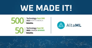 AltaML Ranked 71st on Deloitte Technology Fast 500™ and 13th on Deloitte Technology Fast 50™ Programs
