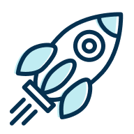 An illustration of a rocket